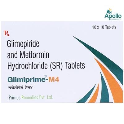 Glimiprime M 4 Tablet 10's, Pack of 10 TABLETS