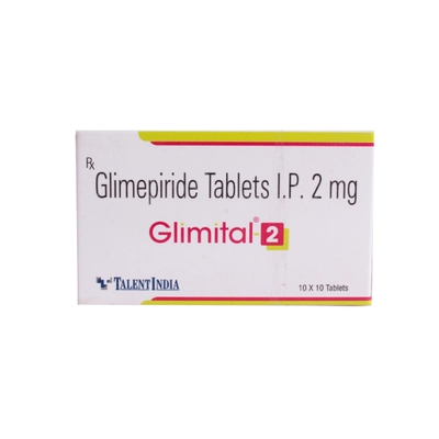 Glimital 2 Tablet 10's, Pack of 10 TABLETS