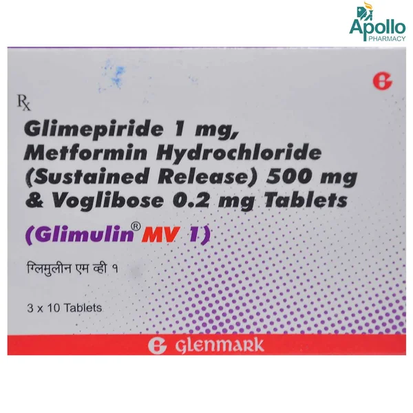 Glimulin MV 1 Tablet 10's