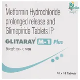 Glitaray M-1mg Plus Tablet 15's, Pack of 15 TabletS