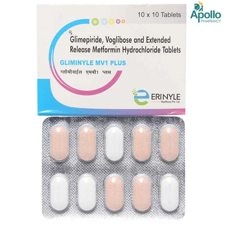 Gliminyle MV 1 Plus Tablet 10's
