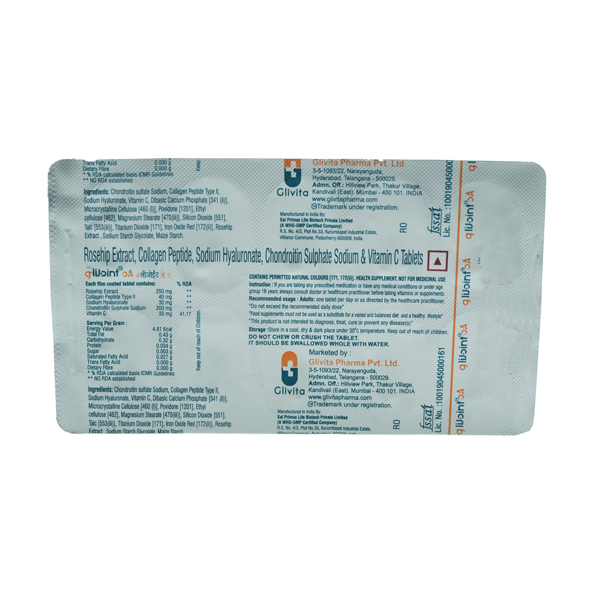 Glijoint Oa Tablet 10'S, Pack of 10 TABLETS Glijoint Oa Tablet 10'S, Pack of 10 TABLETS