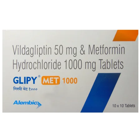 Glipy Met 1000 Tablet 10's