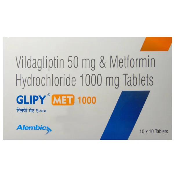 Glipy Met 1000 Tablet 10's