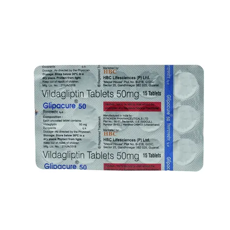 Glipacure 50mg Tablet 15's