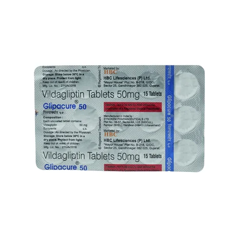 Glipacure 50mg Tablet 15's