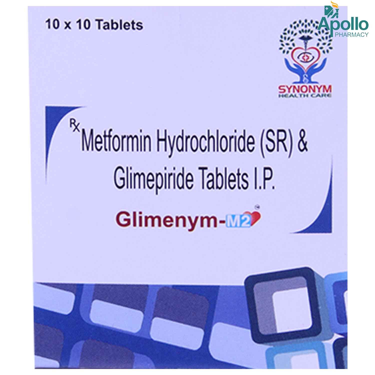 Glimenym-M2 Tablet 10's, Pack of 10 TABLETS Glimenym-M2 Tablet 10's, Pack of 10 TABLETS