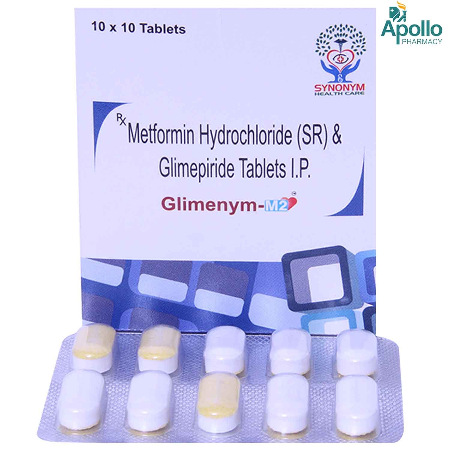 Glimenym-M2 Tablet 10's, Pack of 10 TABLETS Glimenym-M2 Tablet 10's, Pack of 10 TABLETS