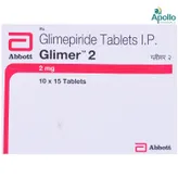 Glimer 2 Tablet 15's, Pack of 15 TabletS