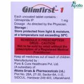 Glimfirst-1 Tablet 15's, Pack of 15 TabletS
