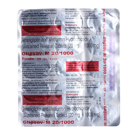 Glipsov-M 20/1000 Tablet 15's