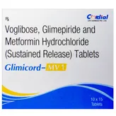 Glimicord-MV 1 Tablet 15's, Pack of 15 TabletS