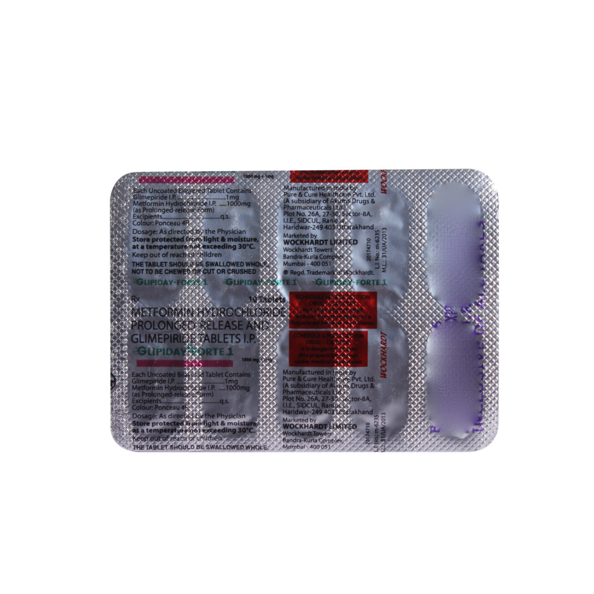 Glipiday-Forte 1 Tablet 10's, Pack of 10 TABLETS Glipiday-Forte 1 Tablet 10's, Pack of 10 TABLETS