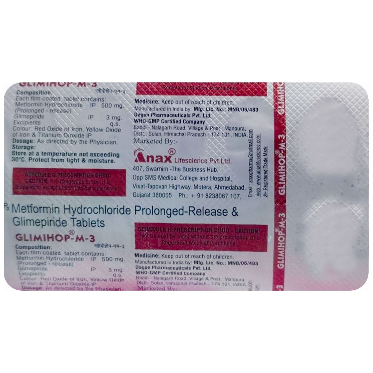 Glimihop-M-3 Tablet 10's, Pack of 10 Glimihop-M-3 Tablet 10's, Pack of 10