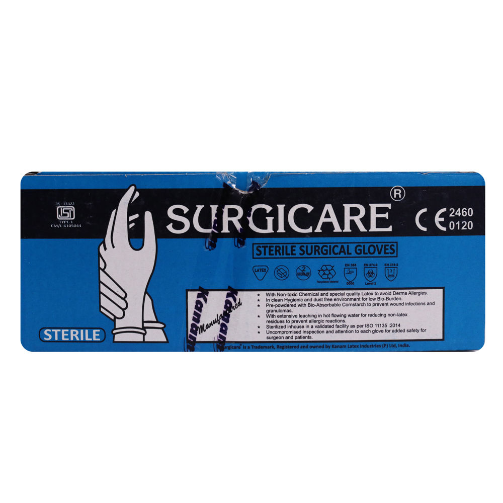 Kanam Latex Gloves Surgicare 6, 1 Pair Price, Uses, Side Effects