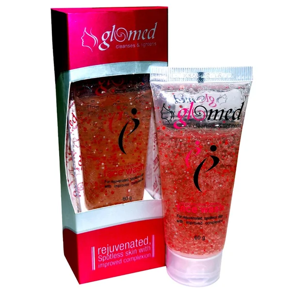 Glomed Face Wash 50 gm | Cleanses &amp; Lightens | For Rejuvenated, Spotless Skin, Pack of 1