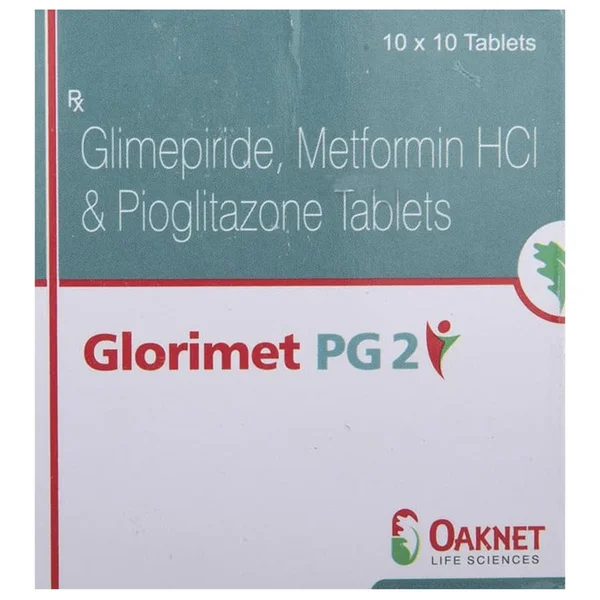 Glorimet PG 2 Tablet 10's, Pack of 10 TABLETS