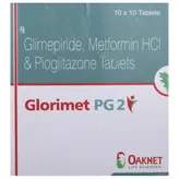 Glorimet PG 2 Tablet 10's, Pack of 10 TABLETS