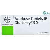 Glucobay 50 Tablet 10's, Pack of 10 TABLETS