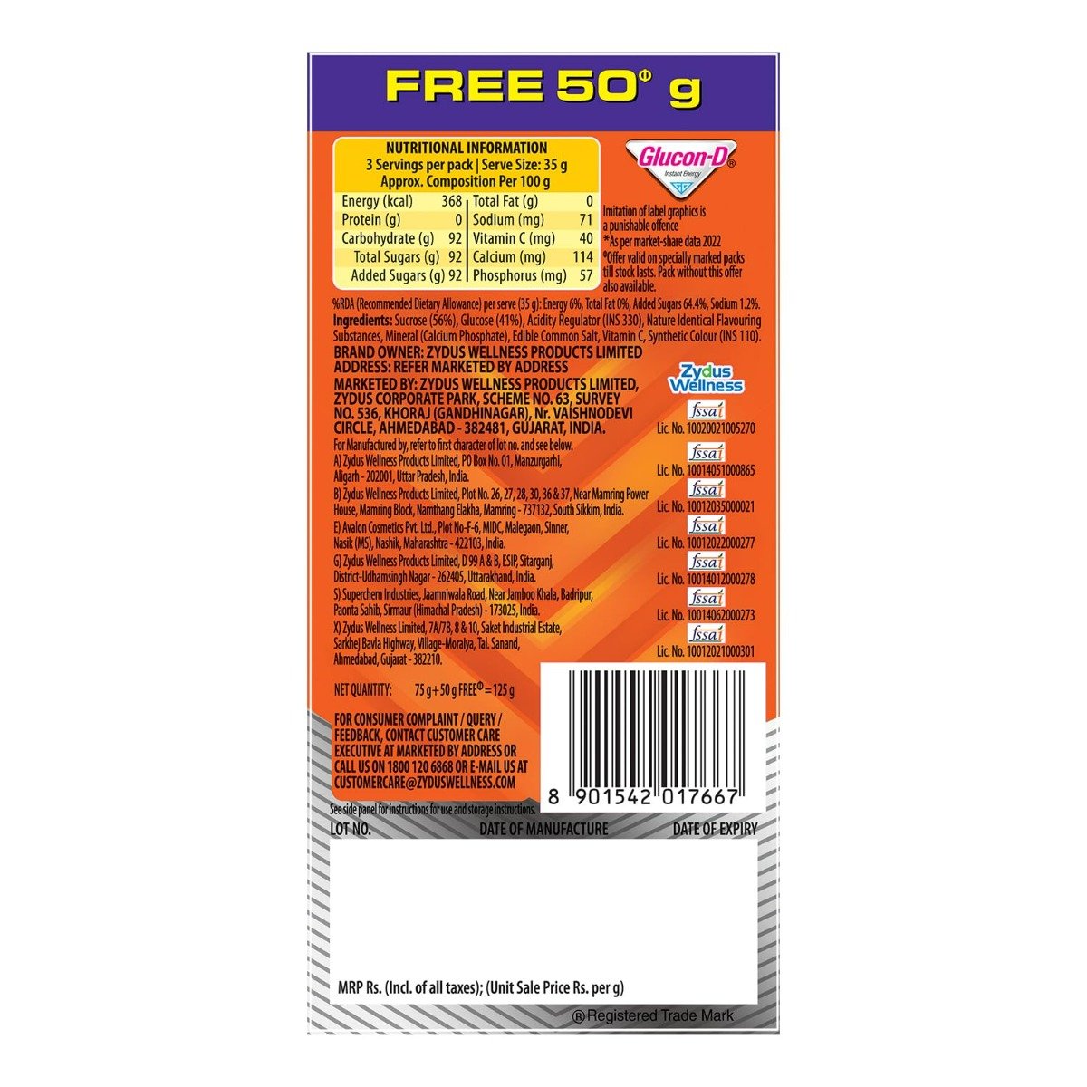 Glucon-D Instant Energy Drink Tangy Orange Flavour Powder, 75 gm Refill Pack, Pack of 1 Glucon-D Instant Energy Drink Tangy Orange Flavour Powder, 75 gm Refill Pack, Pack of 1