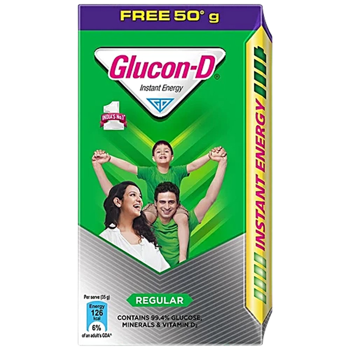 Glucon-D Original Instant Energy Drink Powder, 200 gm Refill Pack, Pack of 1 Glucon-D Original Instant Energy Drink Powder, 200 gm Refill Pack, Pack of 1
