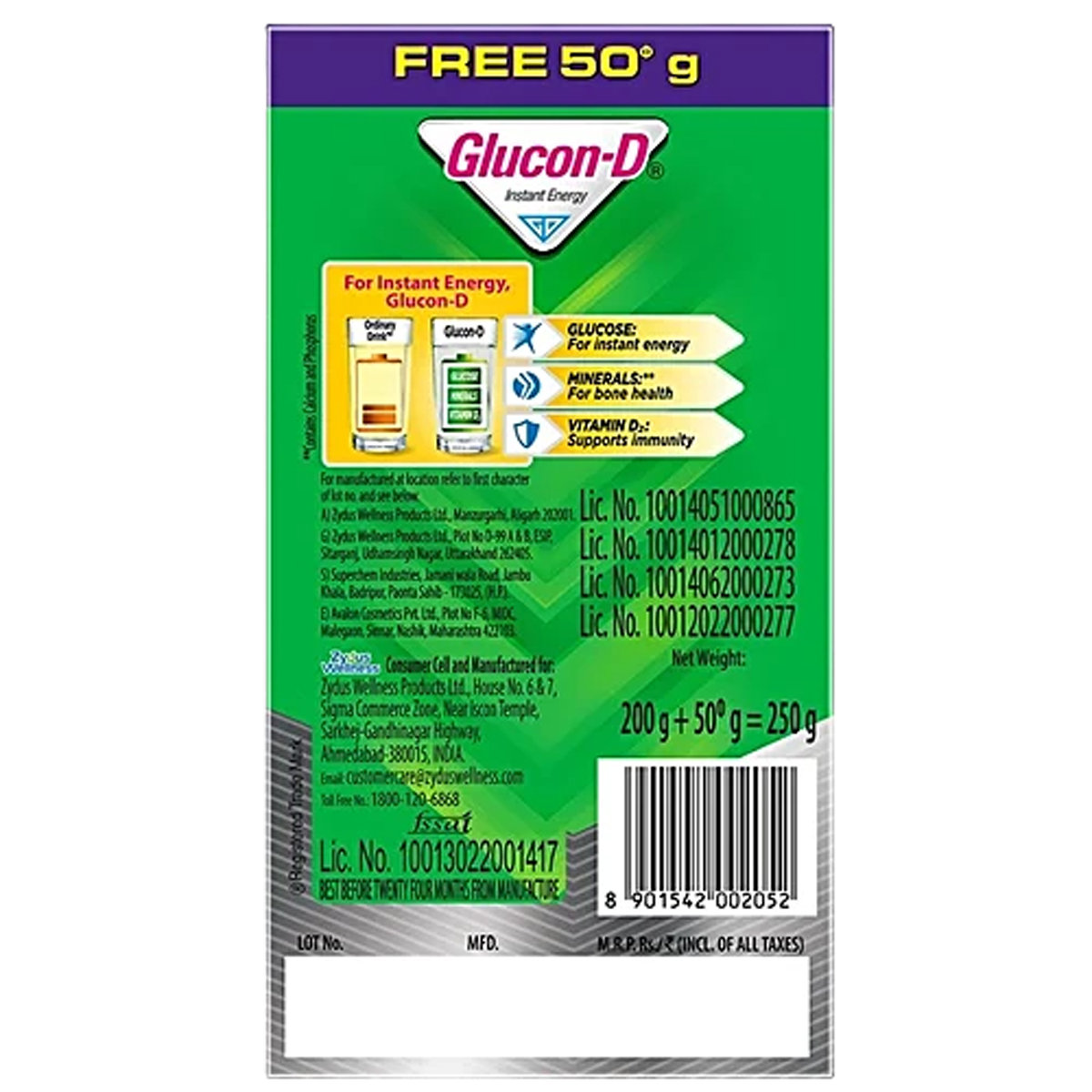 Glucon-D Original Instant Energy Drink Powder, 200 gm Refill Pack, Pack of 1 Glucon-D Original Instant Energy Drink Powder, 200 gm Refill Pack, Pack of 1