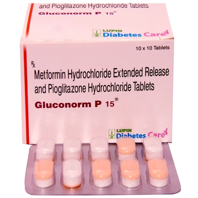 Gluconorm P 15 Tablet 10's, Pack of 10 TABLETS