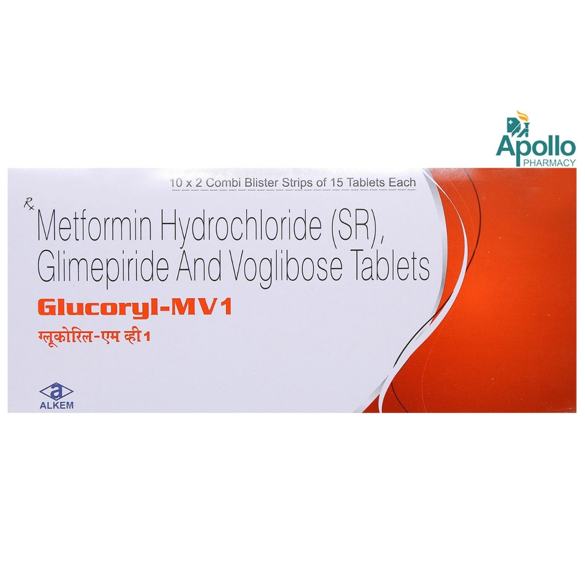 Buy Glucoryl MV 1 Tablet 15's Online