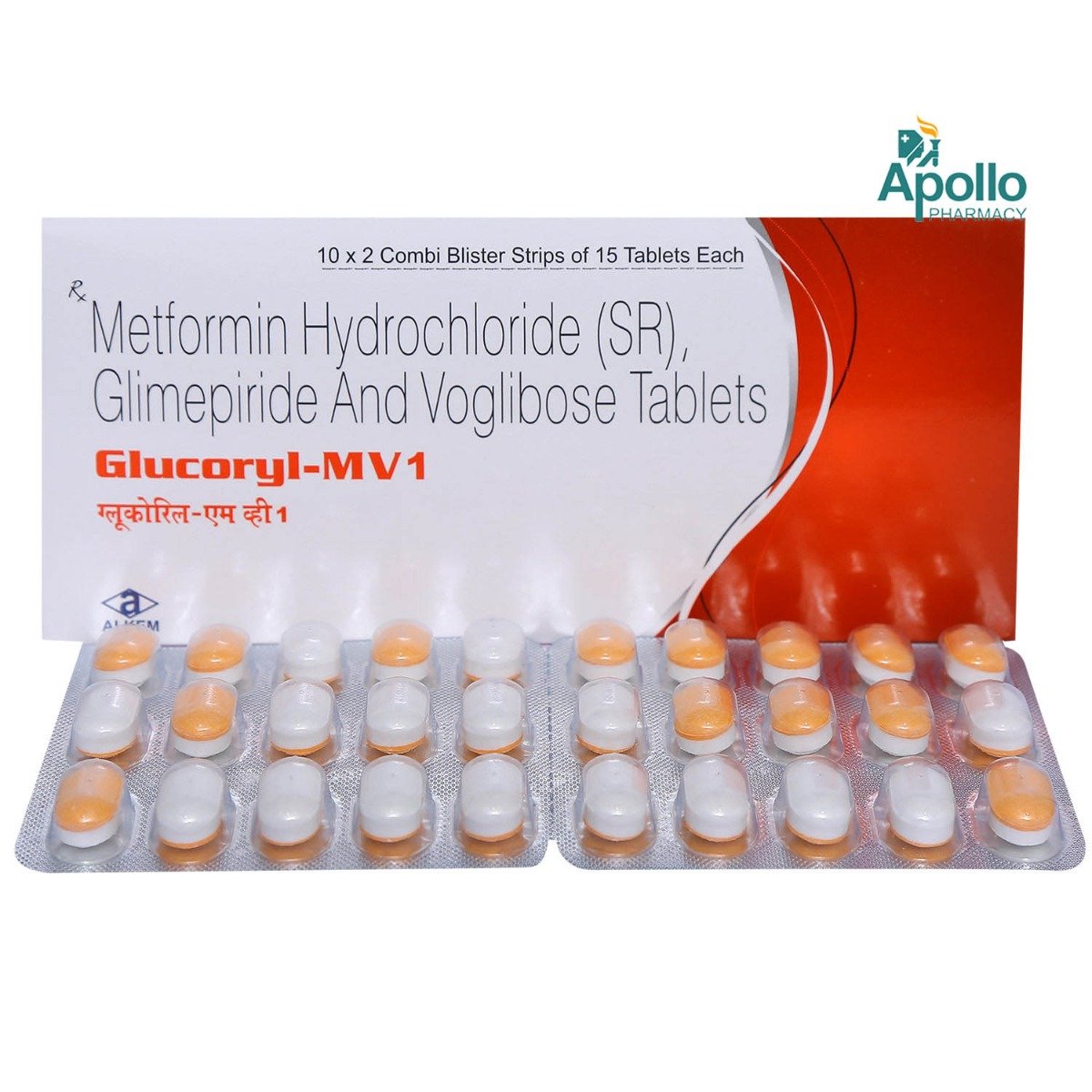 Glucoryl MV 1 Tablet 15's, Pack of 15 Glucoryl MV 1 Tablet 15's, Pack of 15