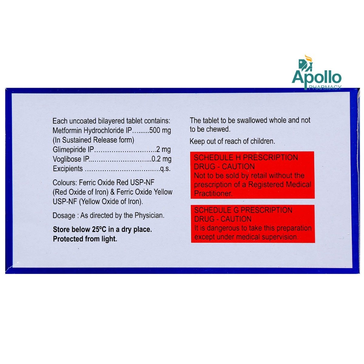 Glucoryl MV 2 Tablet 15's, Pack of 15 Glucoryl MV 2 Tablet 15's, Pack of 15