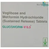 Gluconorm V 0.3 Tablet 10's, Pack of 10 TABLETS