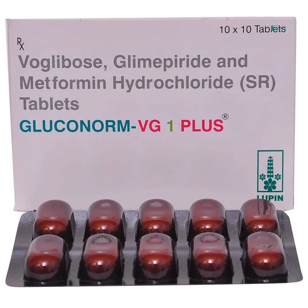 Gluconorm-VG 1 Plus Tablet 10's