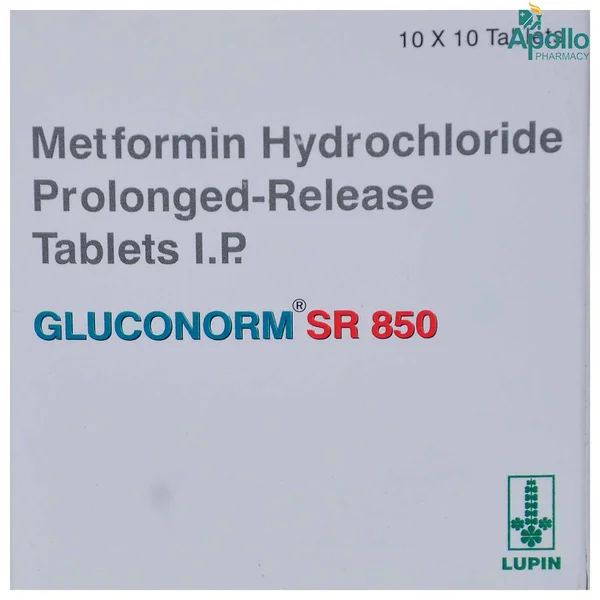 Gluconorm SR 850 Tablet 10's