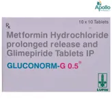 Gluconorm-G 0.5 Tablet 10's, Pack of 10 TABLETS