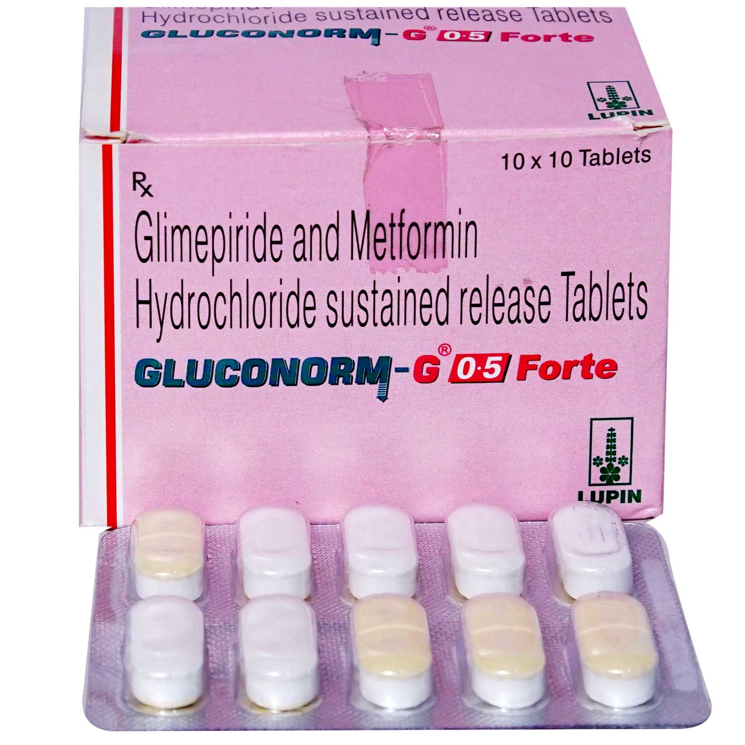 Gluconorm-G 0.5 Forte Tablet 10's, Pack of 10 TABLETS Gluconorm-G 0.5 Forte Tablet 10's, Pack of 10 TABLETS