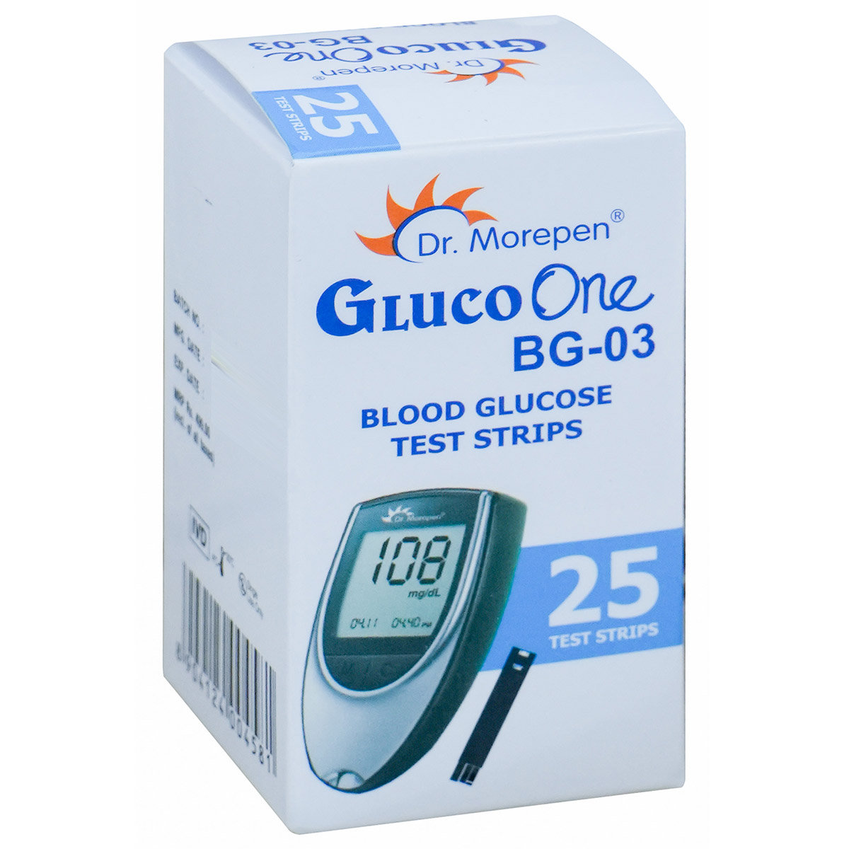 Dr. Morepen Gluco One Blood Glucose Monitoring System BG-03, With 25 Free Test Strips, 1 kit, Pack of 1 Dr. Morepen Gluco One Blood Glucose Monitoring System BG-03, With 25 Free Test Strips, 1 kit, Pack of 1