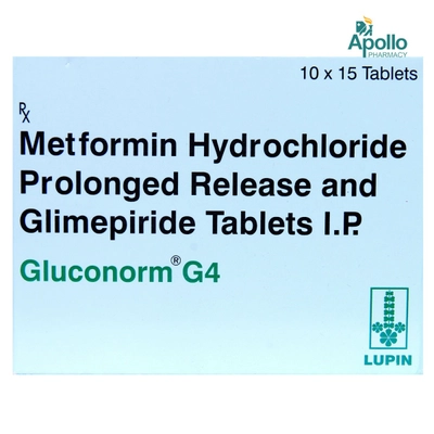 Gluconorm G 4 Tablet 15's, Pack of 15 TABLETS