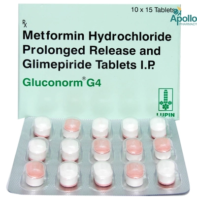 Gluconorm G 4 Tablet 15's, Pack of 15 TABLETS