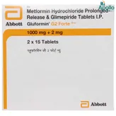 Gluformin G 2 mg/1000 mg Forte Tablet 15's, Pack of 15 TabletS