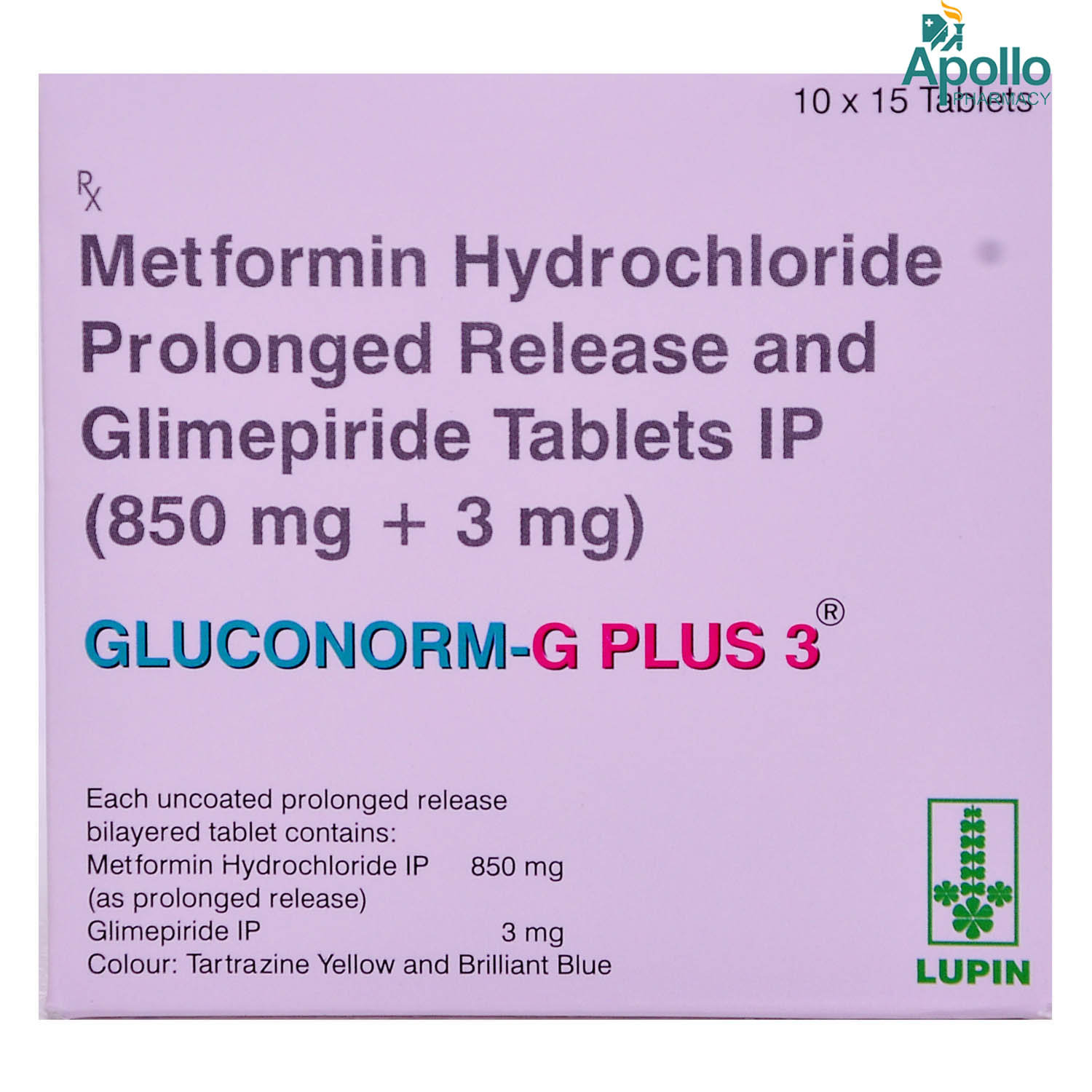 Gluconorm-G Plus 3 Tablet 15's, Pack of 15 TabletS Gluconorm-G Plus 3 Tablet 15's, Pack of 15 TabletS