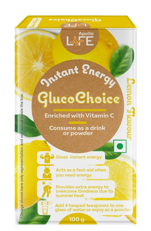 Apollo Life Glucochoice Lemon Flavour Powder, 100 gm