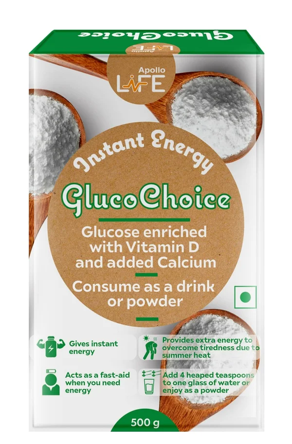 Apollo Life Glucochoice Plain Instant Energy Powder, 500 gm