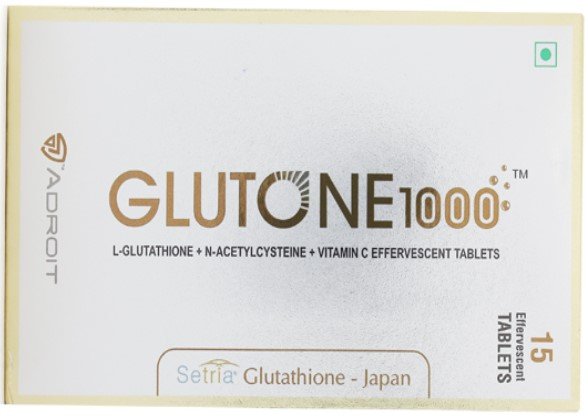 Glutone 1000 Effervescent Tablet 15's, Pack of 1 Glutone 1000 Effervescent Tablet 15's, Pack of 1