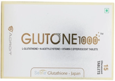 Glutone 1000 Effervescent Tablet 15's, Pack of 1