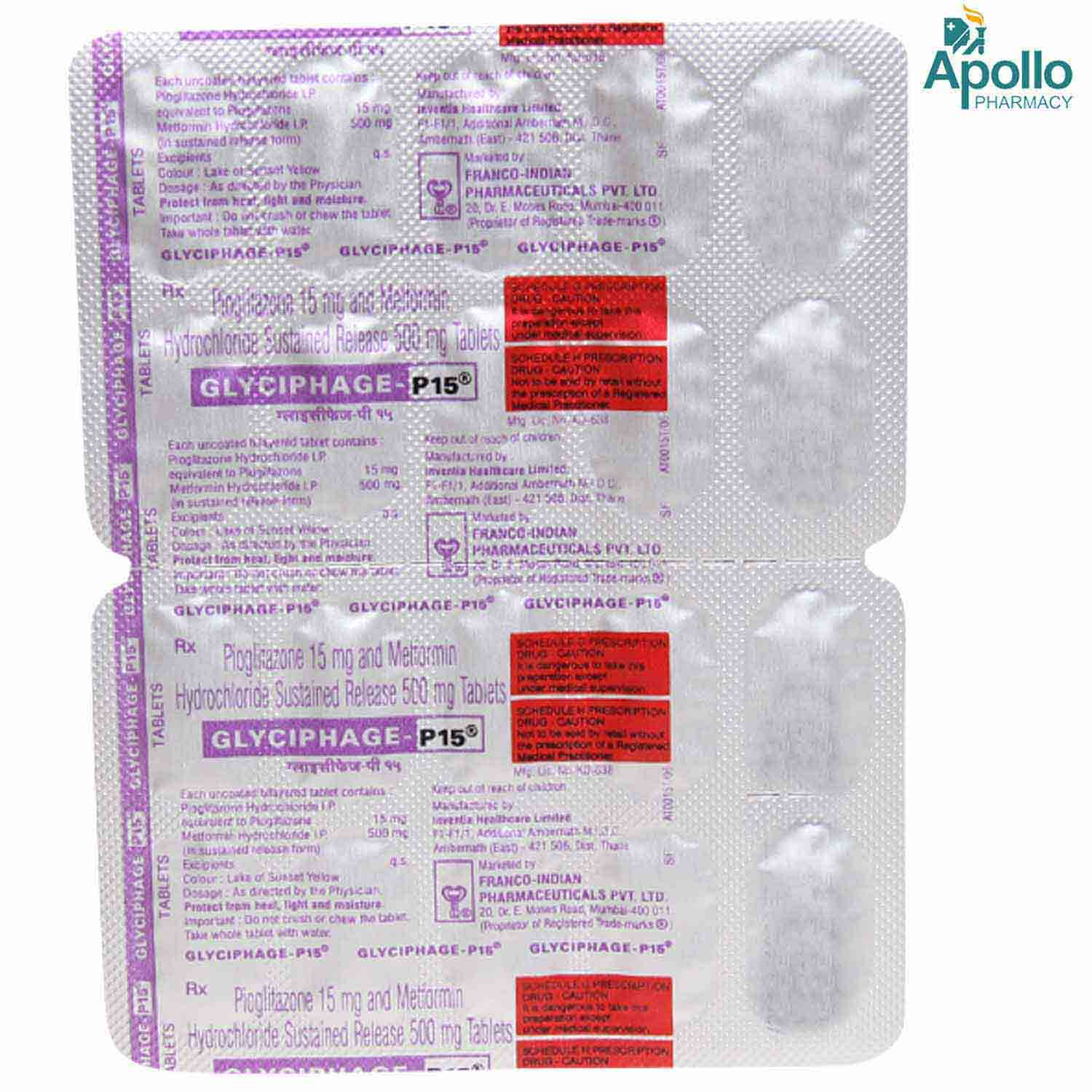 Glyciphage-P15 Tablet 10's, Pack of 10 Glyciphage-P15 Tablet 10's, Pack of 10