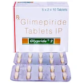 Glypride 2 Tablet 10's, Pack of 10 TabletS
