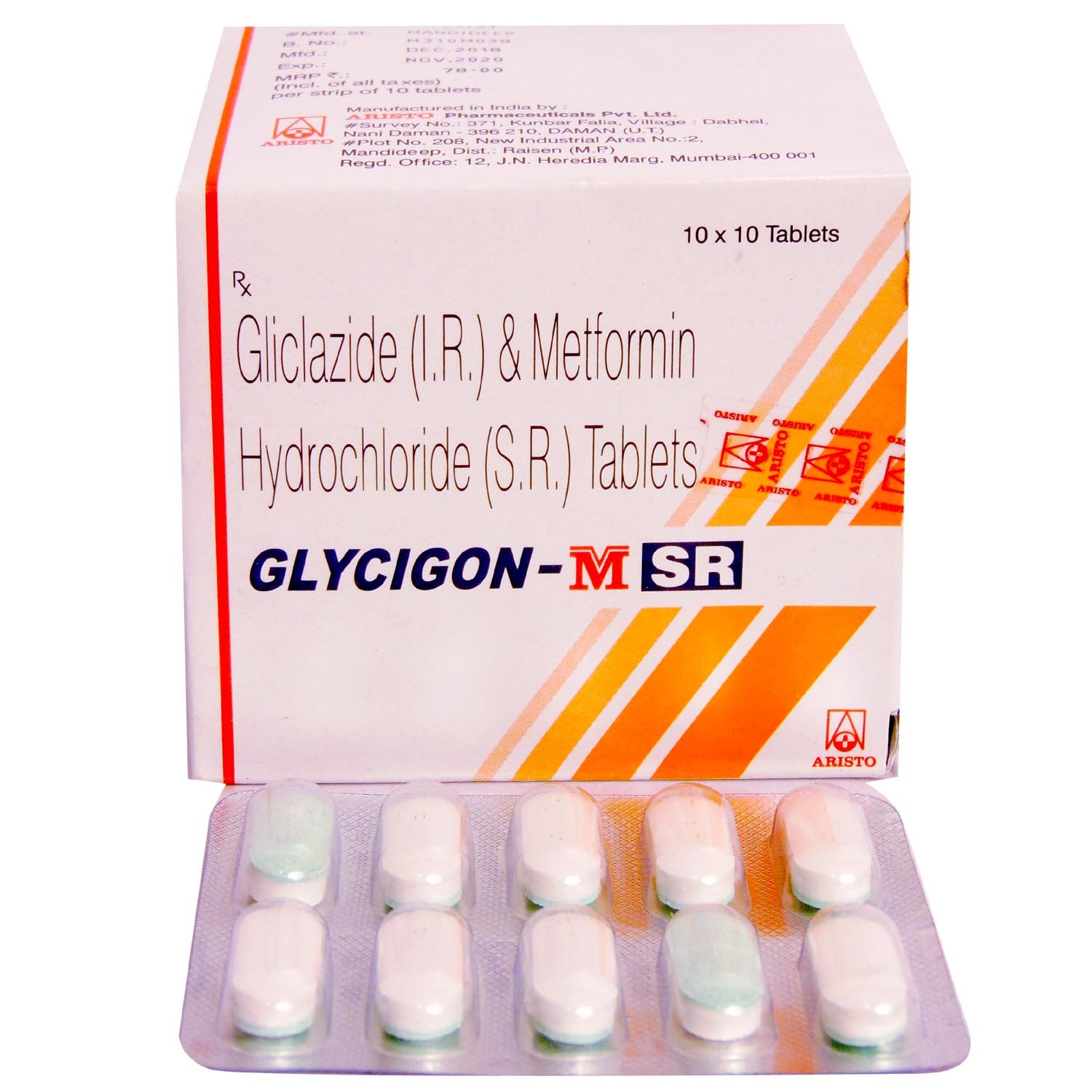 Glycigon-M SR Tablet 10's, Pack of 10 TabletS Glycigon-M SR Tablet 10's, Pack of 10 TabletS