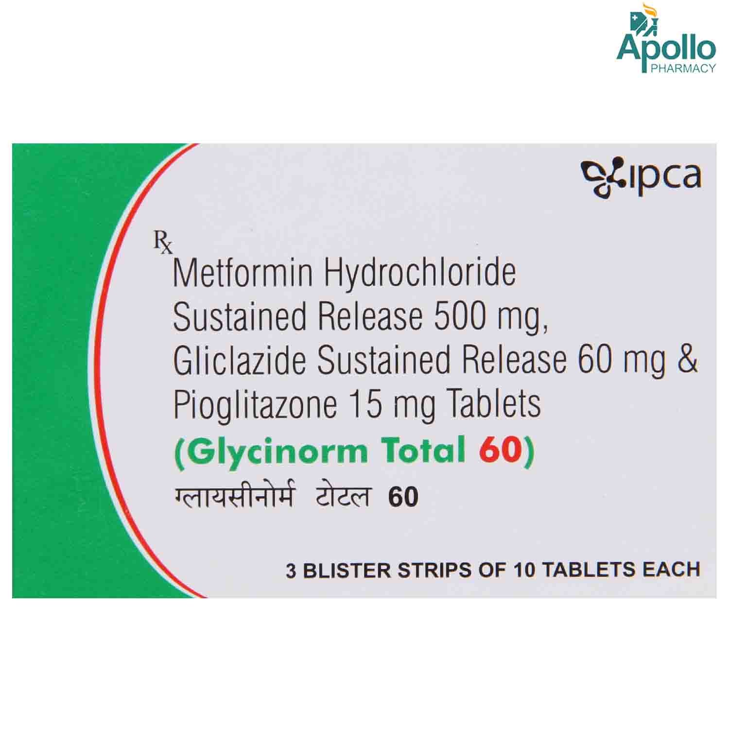 Buy Glycinorm Total 60 Tablet 10's Online