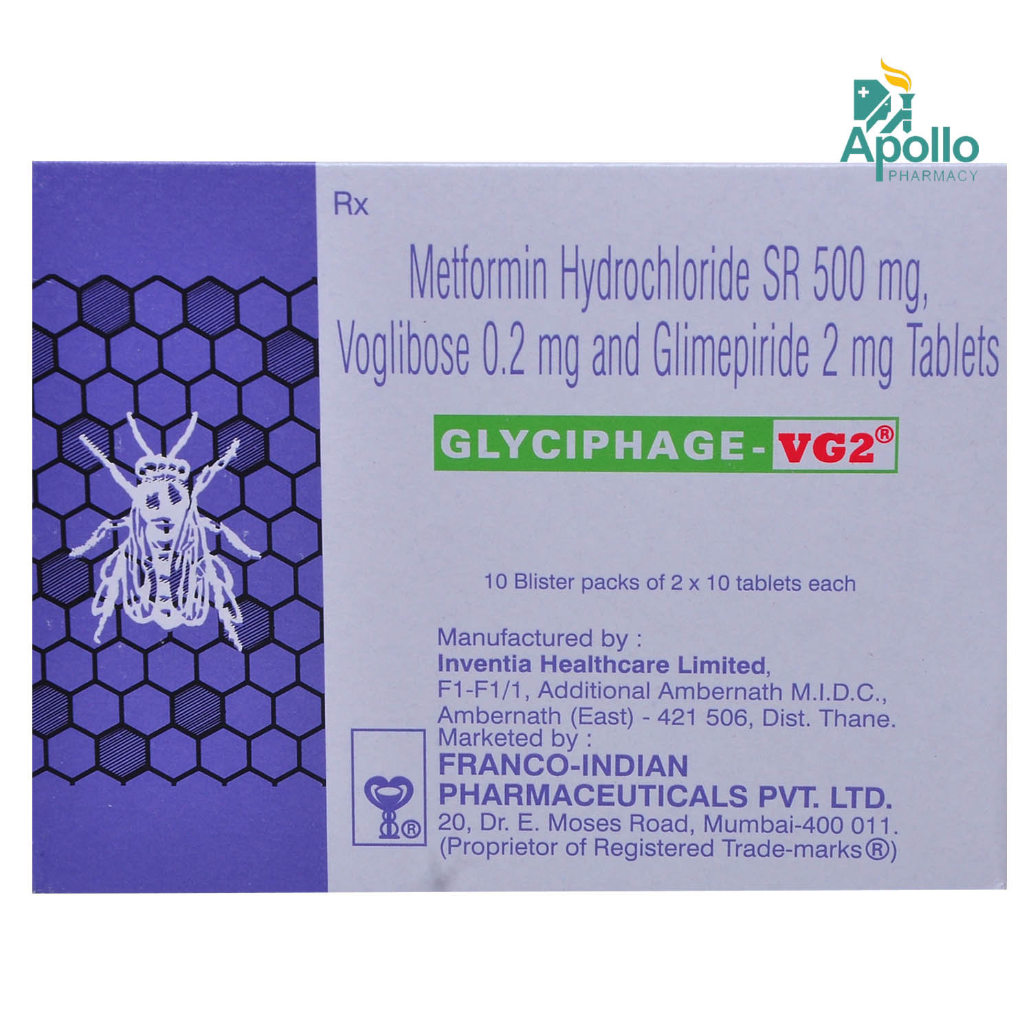 Glyciphage VG2 Tablet 10's, Pack of 10 Glyciphage VG2 Tablet 10's, Pack of 10