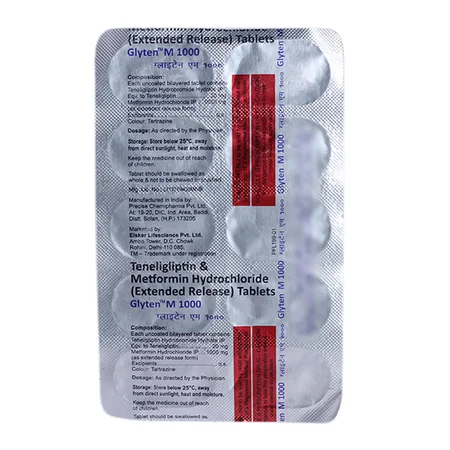 Glyten-M 1000 mg Tablet 10's